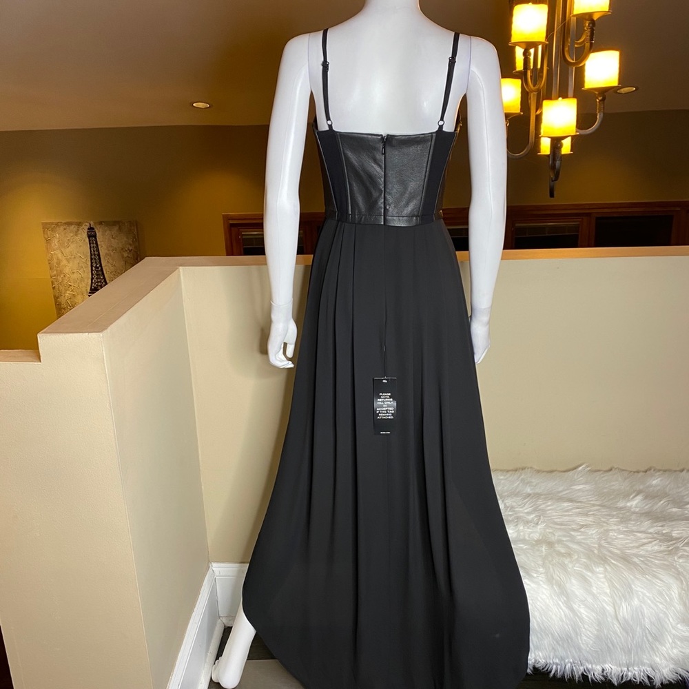 BCBGMAXAZRIA Leandra Leather Black Dress - Picture 10 of 16